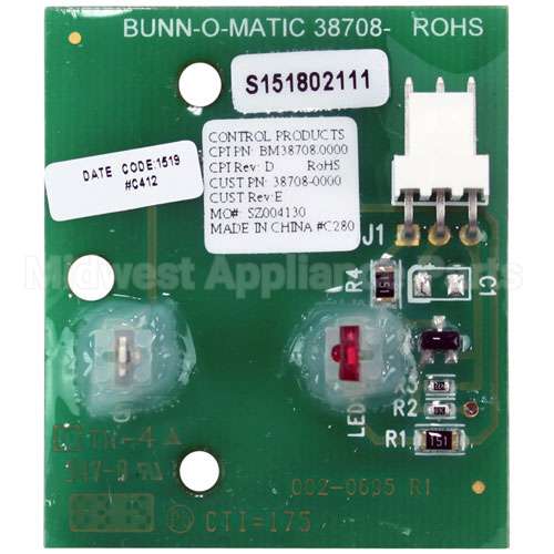 BU38708.1000 Compatible Bunn Control Board Kit