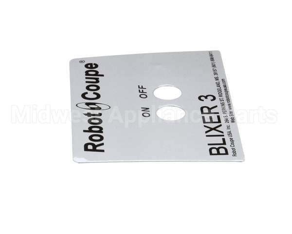 BX3012 Robot Coupe Data Plate (Bx3)
