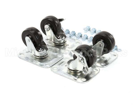 C-4X2 Glastender Caster, 2-1/2 H, Set Of Four