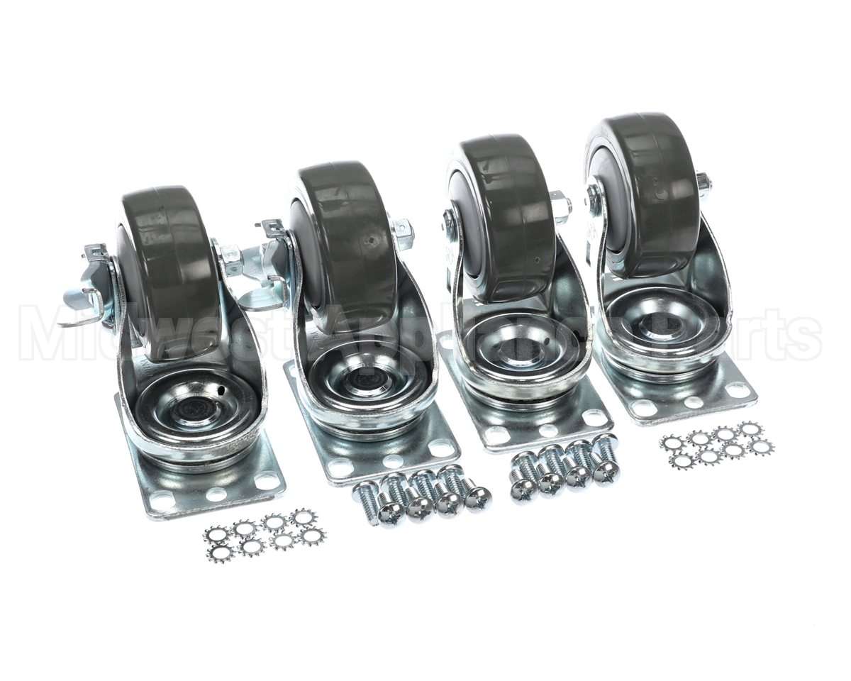 C-4X4-18 Glastender Caster Kit - 4 1/8" H Set Of 4