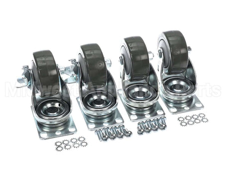 C-4X4-18 Glastender Caster Kit - 4 1/8" H Set Of 4