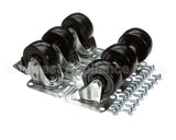 C-6X4 Glastender Caster, 3-3/4" H, Set Of Six