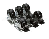 C-6X4 Glastender Caster, 3-3/4" H, Set Of Six