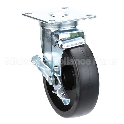 C0406 Compatible BKI Caster, W/5 Top Plate W/ Brake