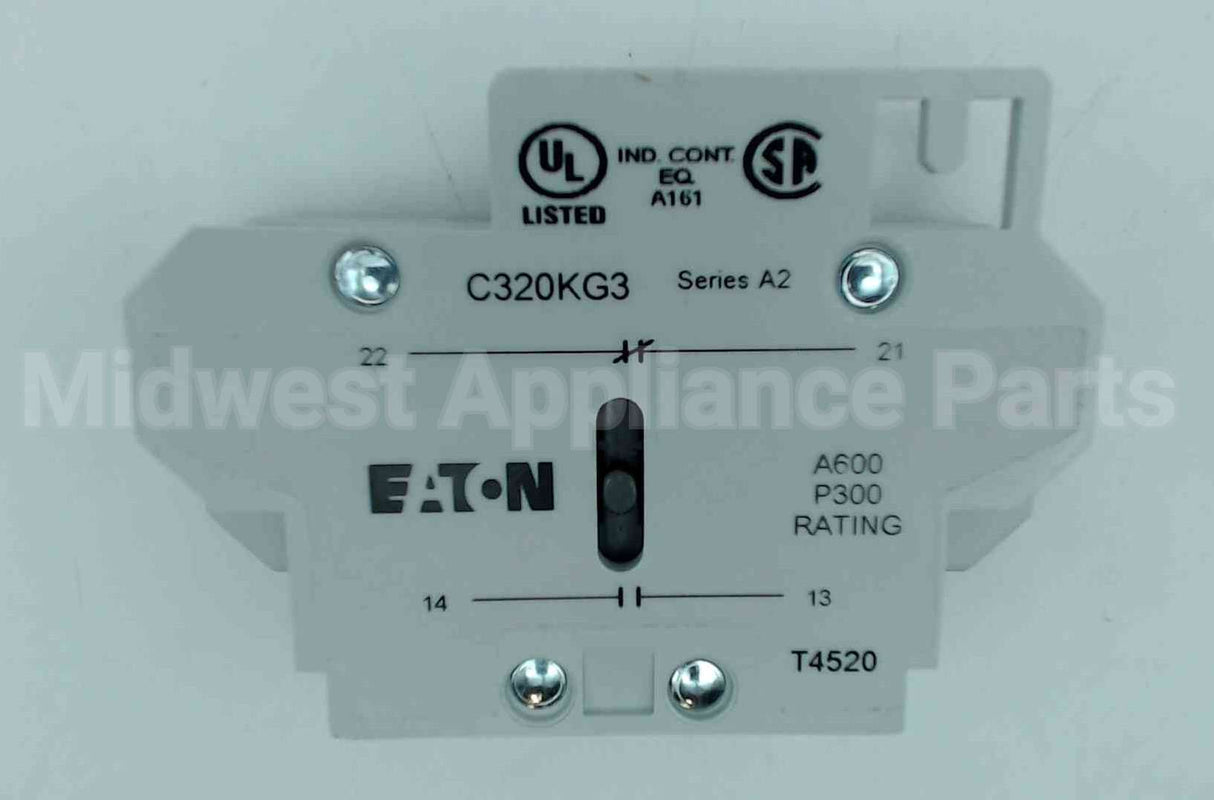 C320KG3 Cutler Hammer-Eaton 1-No,1-Nc Auxiliary Contact