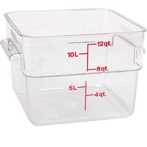 CAM12SFSCW135 Compatible Cambro Container Sq Clear 12Qt