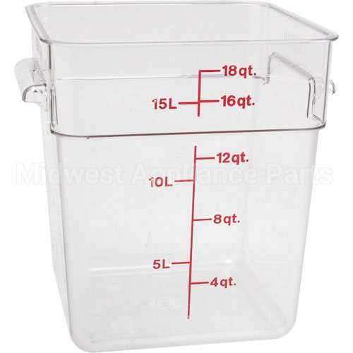 CAM18SFSCW135 Compatible Cambro Container Sq Clear 18Qt
