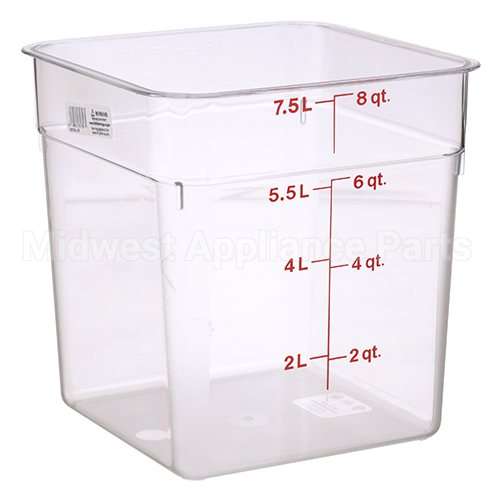 CAM8SFSCW135 Compatible Cambro Container Sq Clear 8Qt