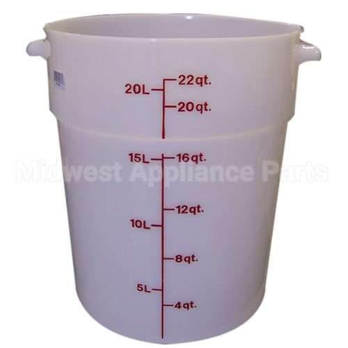CAMRFS22148 Compatible Cambro Container Rnd 22Qt -148 Poly/White