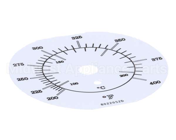 8022052 Frymaster Label, Tmt Dial