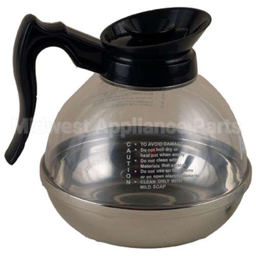 CDP-BK Compatible Adcraft Decanter-Coffee Black 64 Plastic W/Stainless Bott