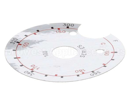 8021458 Frymaster Label,Dial Plate Notched