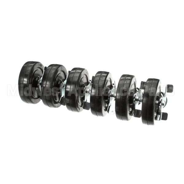 CK21 Compatible Traulsen Kit Six 6 Inch Stem Casters