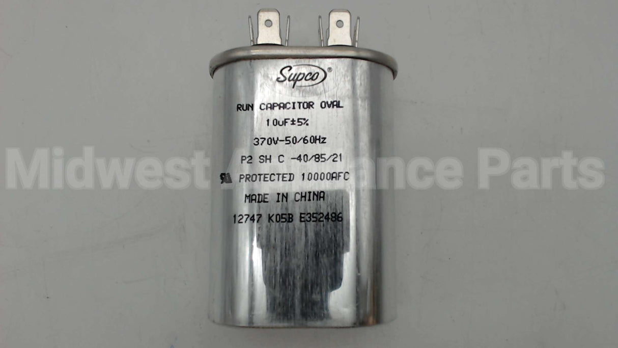 CR10X370 Supco 10Mfd 370V Oval Run Capacitor