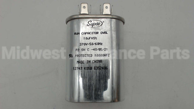 CR10X370 Supco 10Mfd 370V Oval Run Capacitor