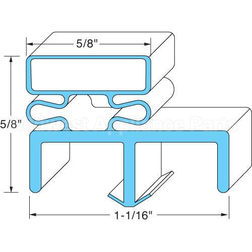 3724 Compatible Norlake Door Gasket 38 1/2" X 79"