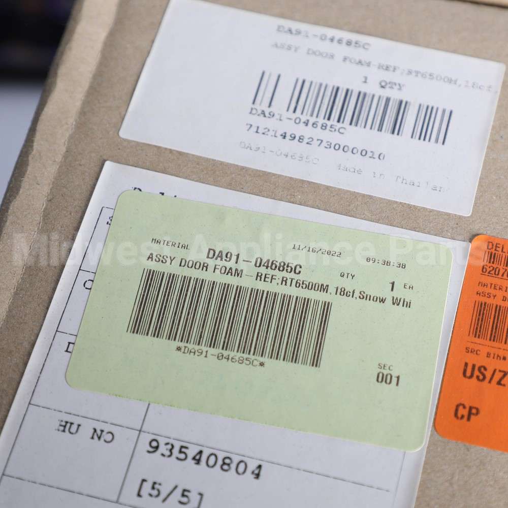 DA91-04685C Samsung Assy Door Foam-Ref;Rt6500M,18Cf,Snow Whi