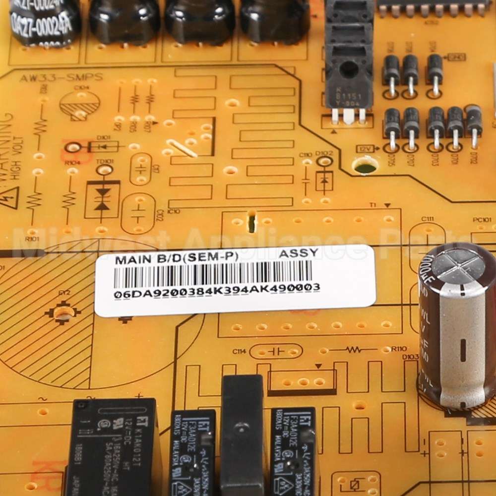 DA92-00384K Samsung Assy Pcb Main;Led Touch,Dual Ice,Aw1-12,