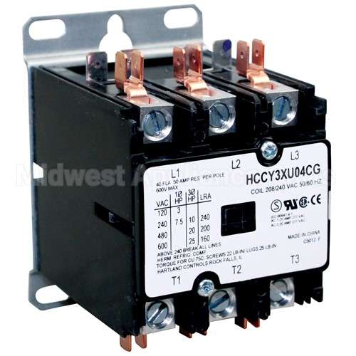 00-411497-000C7 Compatible Vulcan Contactor 3P 40/50A 208/240V