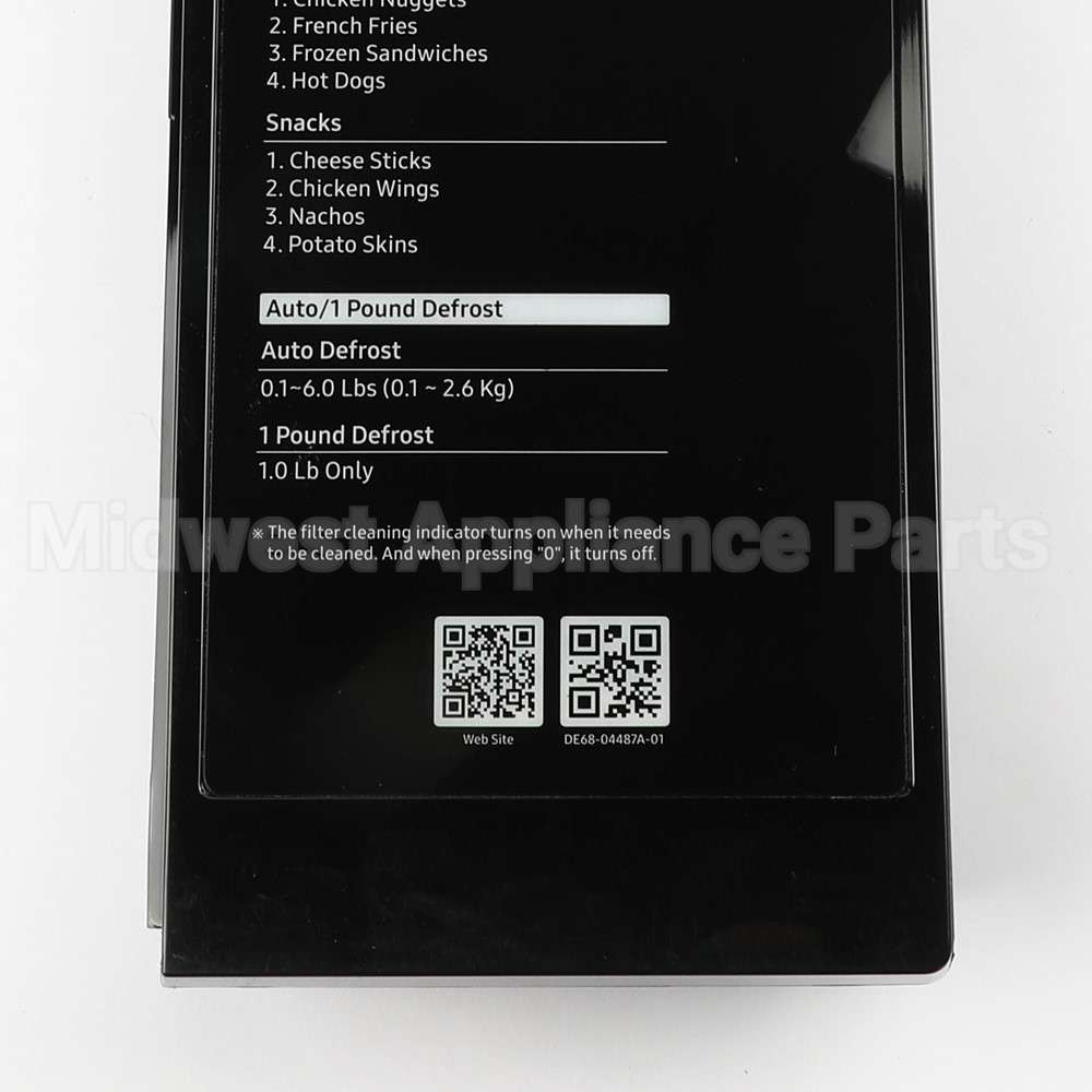 DE94-04096A Samsung Assy Control Panel;Me21M706Mqs,Ge Black,