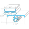 DEL1701288 Compatible Midwest Appliance Parts Door Gasket