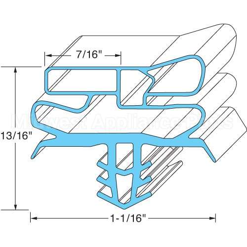 DEL1701289 Compatible Midwest Appliance Parts Gasket, Door
