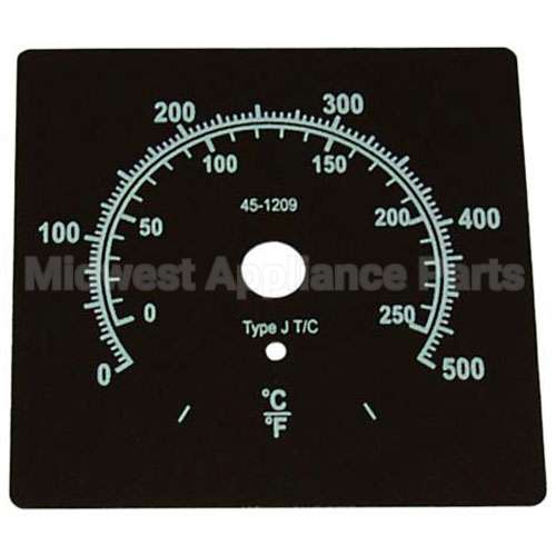 00-770516 Compatible Vulcan Dial Plate 3 D, 0-500