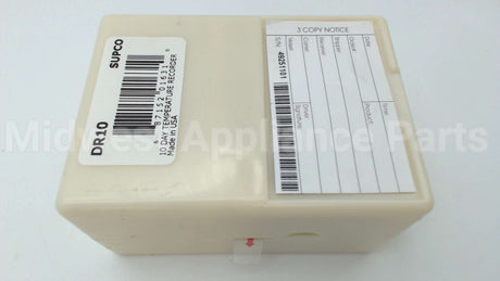 DR10 Supco Temp Rec Disposable 10 Day