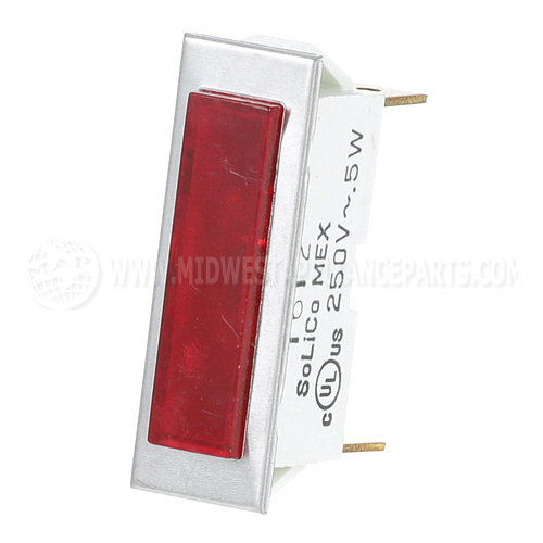 BL6504 Compatible Blodgett Signal Light 3/8" X 1-5/16" Red 250V