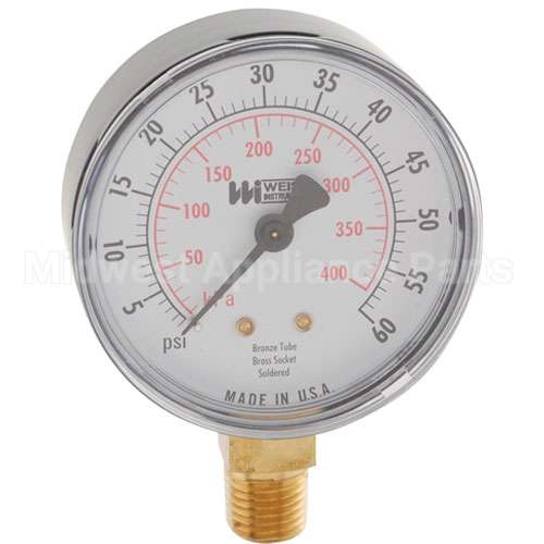 00-918460 Compatible Vulcan Gauge, Water Pressure, 0-60 Psi