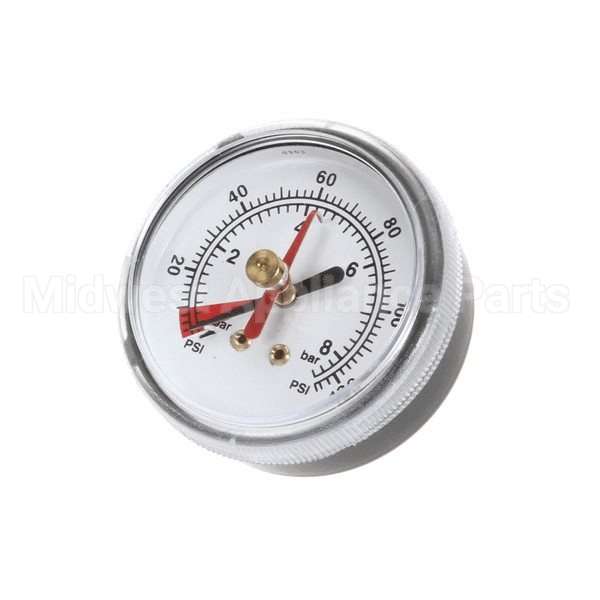 EV306818 Compatible Everpure Back Mnt Brass Gauge 0-125 Psi