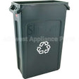 FG354007GRN Compatible Rubbermaid Slim Jim Recycling Can 23 Gal Green W Handles