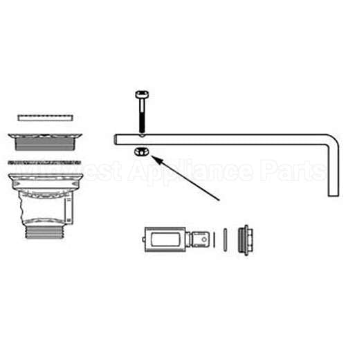 FIS11177 Compatible Fisher Nut, Locking (8-32 Thd)