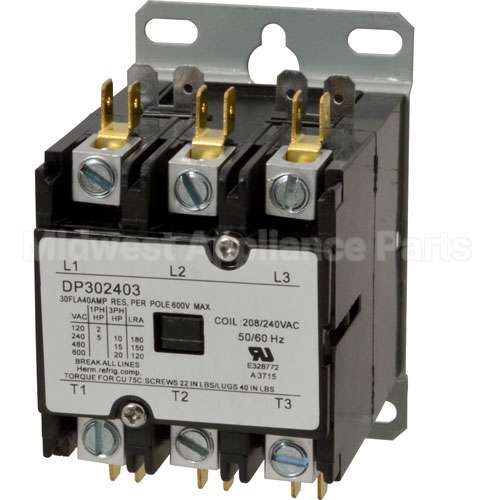 FM8070074 Compatible Frymaster Contactor 3P 40/50A 208/240V