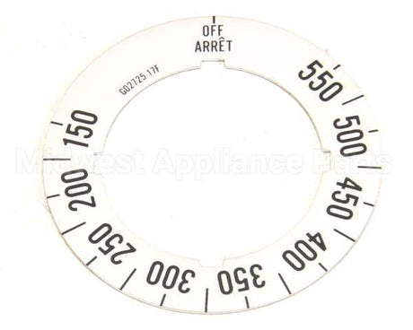 G02725-17 Garland Dial Insert (Off/150F/550F)