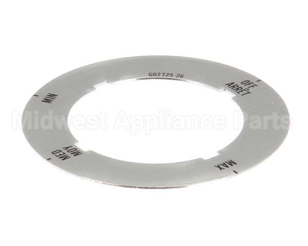 G02725-26 Garland Dial Insert (Off/Min/Med/Max)