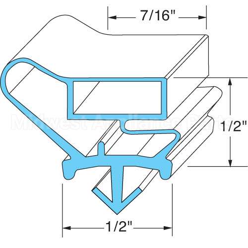 GA-214-B Compatible Cornelius Door Gasket - 27-1/4" X 56-1/16"