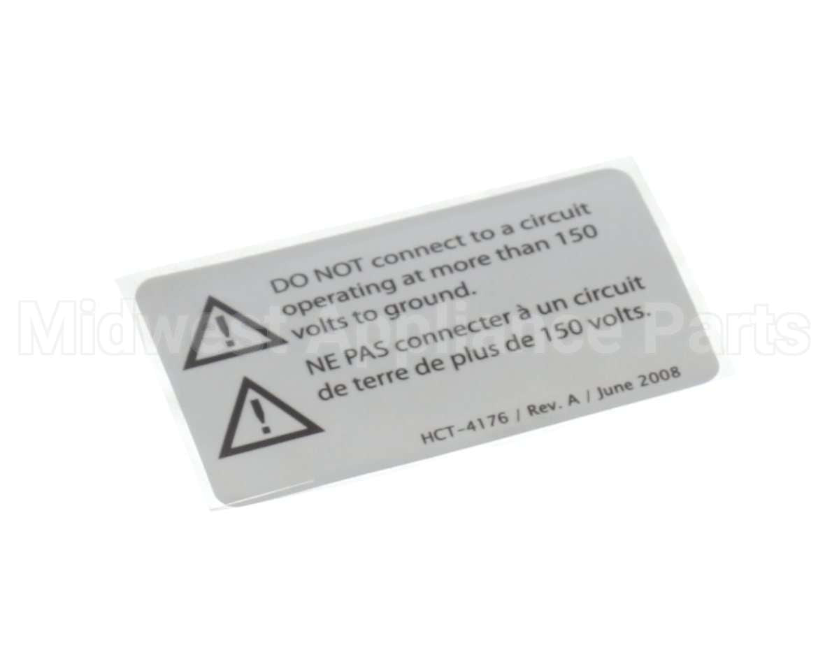 HCT-4176 Turbochef Label, Hhc 2020, Do Not Connect To Circu
