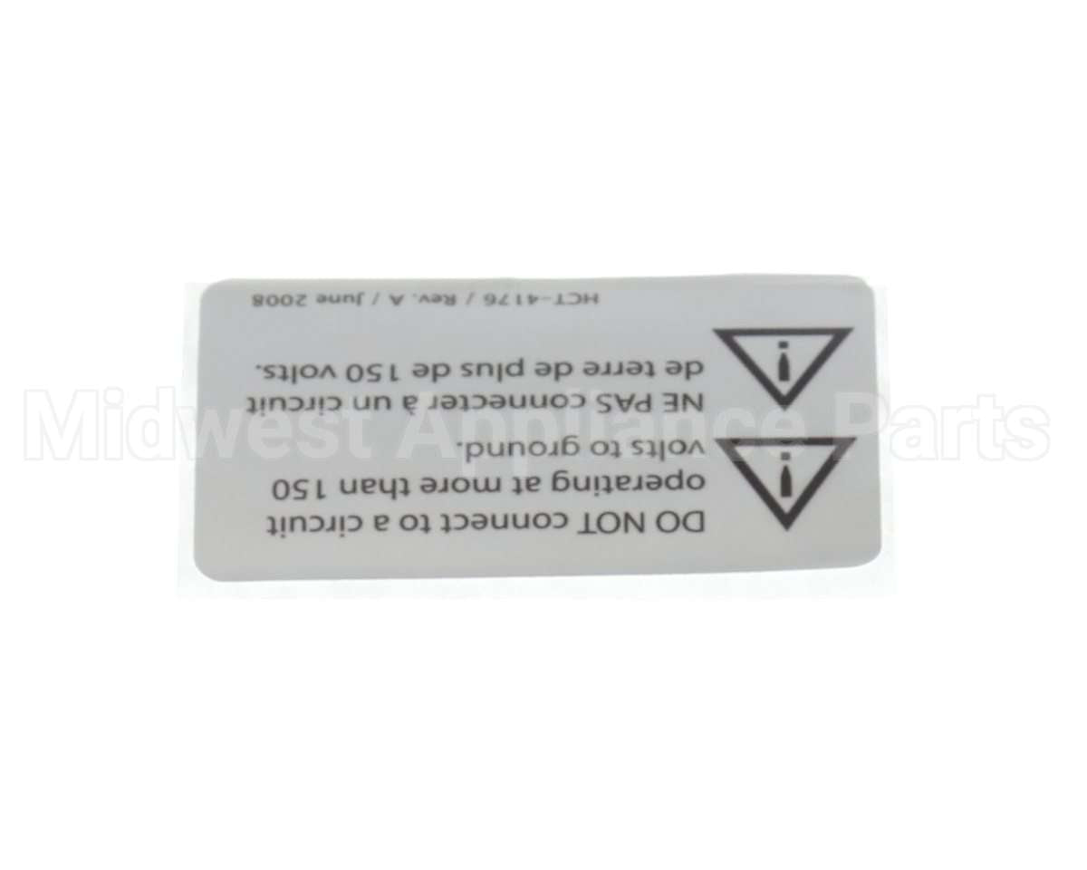 HCT-4176 Turbochef Label, Hhc 2020, Do Not Connect To Circu