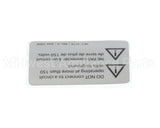 HCT-4176 Turbochef Label, Hhc 2020, Do Not Connect To Circu