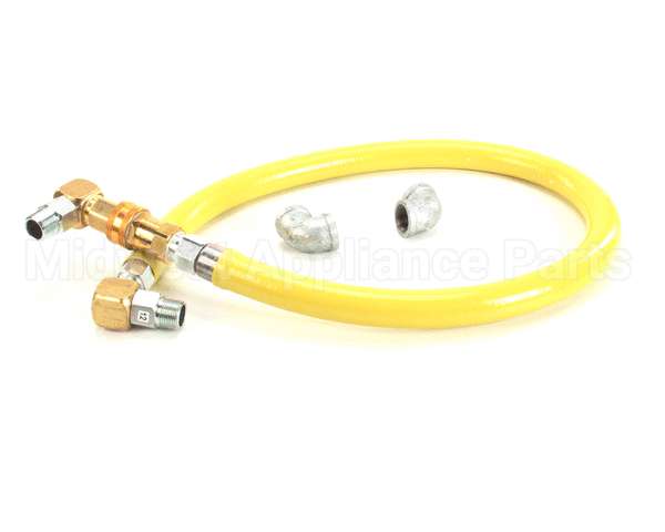 HG-4D-48S T&S Brass Gas Hose W/Quick Disconnect, 3/4 Npt, 48