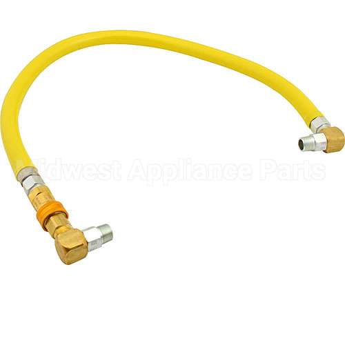 HG-4D-60S Compatible TS Brass Gas Hose Flex Ctd 3/4X60 W/90