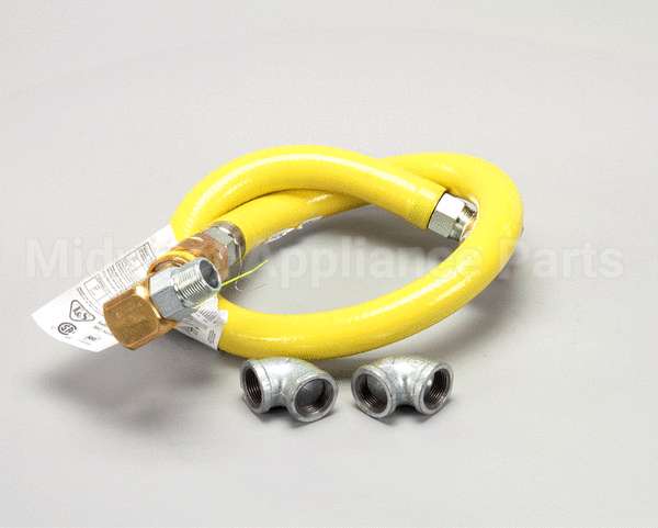 HG-4E-48S T&S Brass Gas Hose W/Quick Disconnect, 1 Npt, 48 L