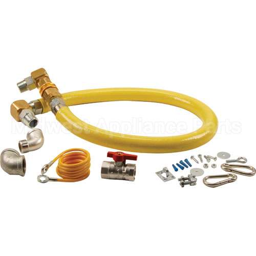 HG4E48SK Compatible TS Brass Kit, Gas Hose, 1" X 48", T&S