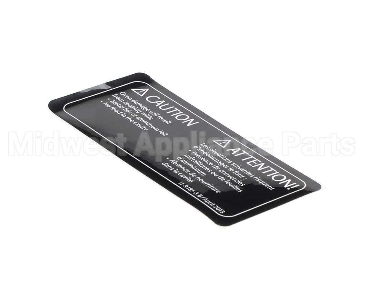 I1-9181-3 Turbochef Label, Caution, Empty Cavity,