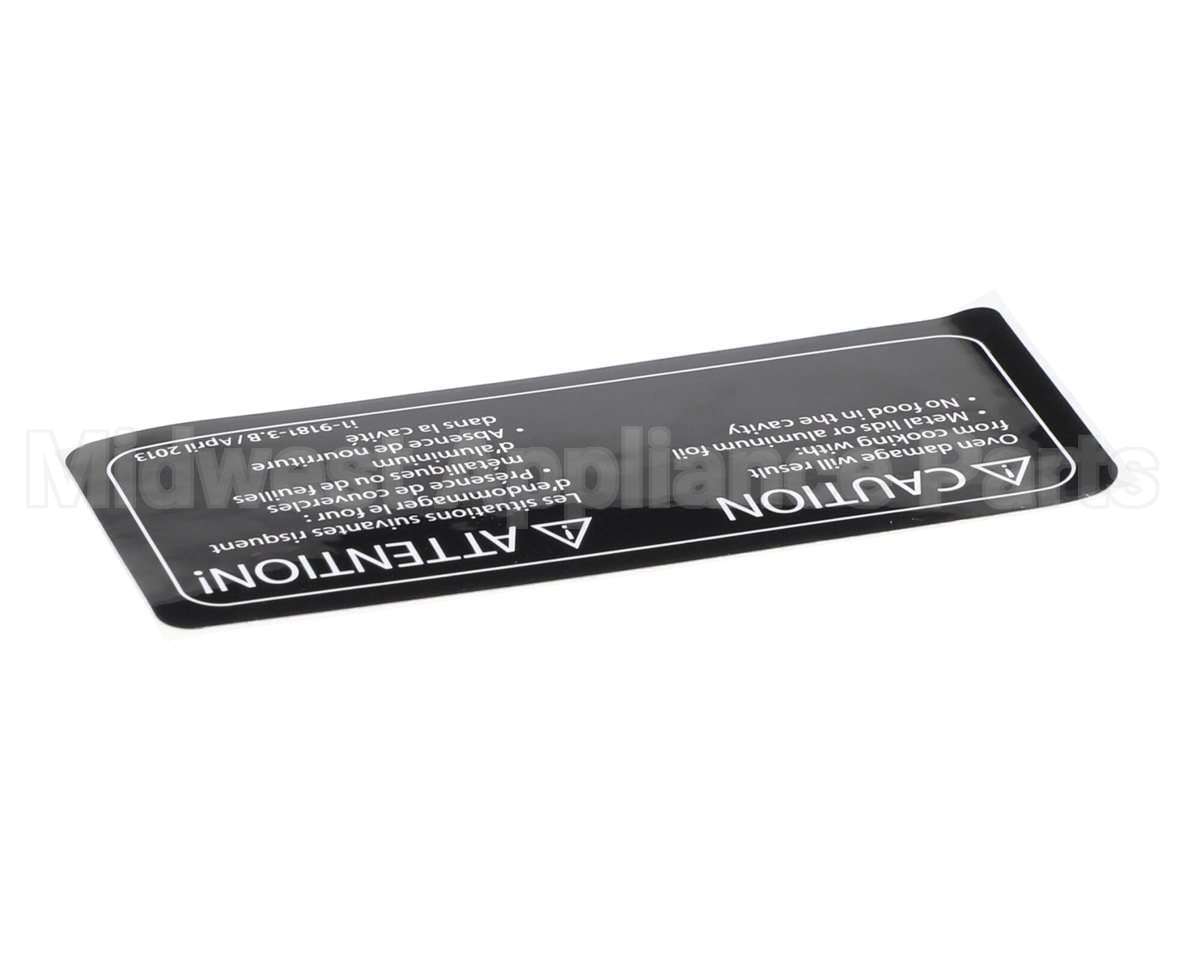 I1-9181-3 Turbochef Label, Caution, Empty Cavity,