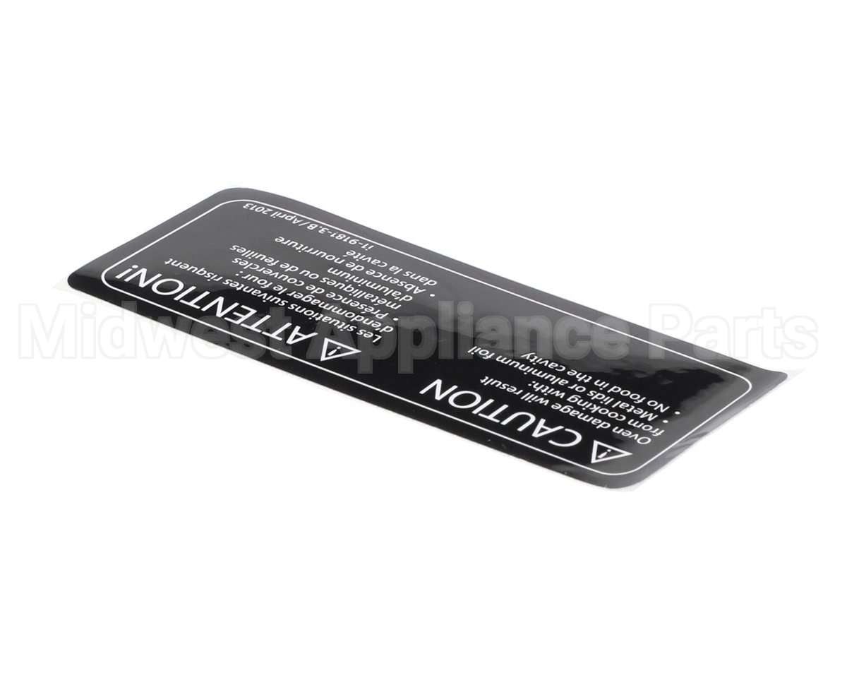 I1-9181-3 Turbochef Label, Caution, Empty Cavity,