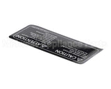 I1-9181-3 Turbochef Label, Caution, Empty Cavity,