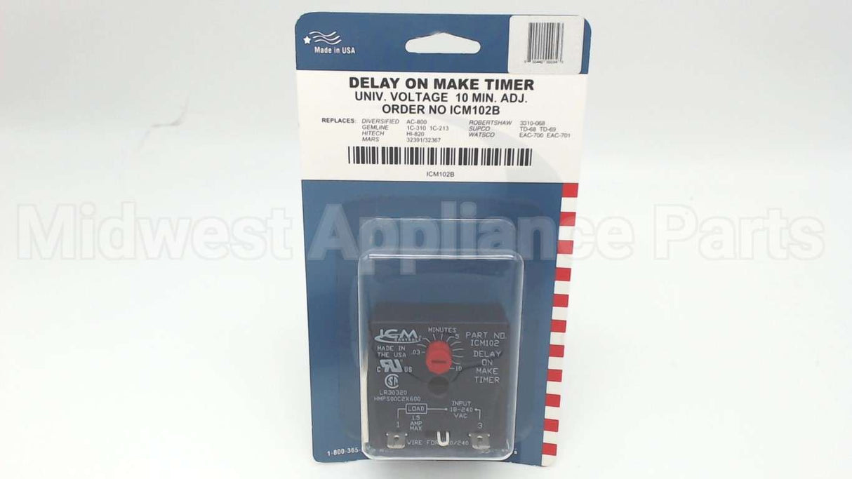 ICM102 ICM Controls .1-600Secdelayonmaketimer