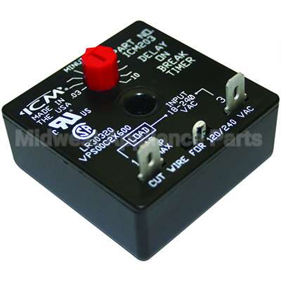 ICM203 ICM Controls Delay On Break,.03-10Min.adj.